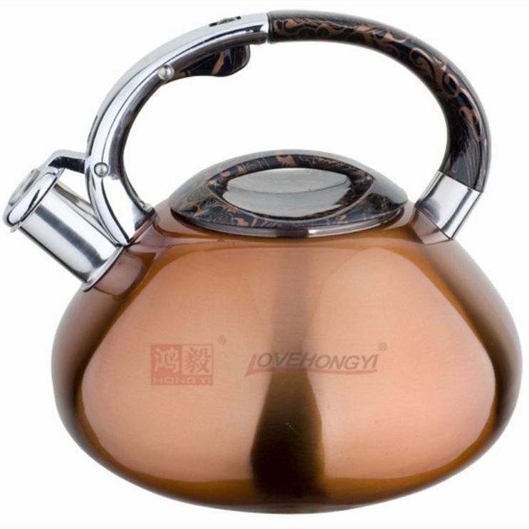 Orange Stainless Steel Tea Kettle