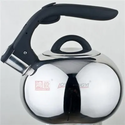 Linda tetera con silbido de acero inoxidable para estufa