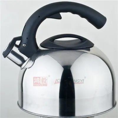 Hervidor con silbido de cuello de cisne de acero inoxidable